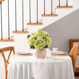 6PCS Realistic Artificial Silk Hydrangea Flowers – Premium Fake Hydrangea Flowers Bouquets with Stems, Full Faux Hydrangea Blooms for Home Wedding Table Party Office Decorations(Light Green)