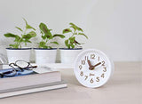 Driini Wooden Analog Desktop Clock – 4.3 in. Decorative Pinewood Clock. 4 Color Bundle