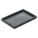 Ceramic Makeup Tray Redelaenor, Black Bathroom Accessories Holder for Kitchen Sink Organizer and Home Decorative Tray Rectangle Small Bathroom Sink Trays for Counter