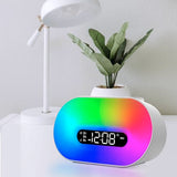 Westclox Sunrise Wakeup Light Alarm Clock for Men and Women, Multicolor Mood Light with Nature Sounds, Wireless Speaker and Digital Display, Bedroom Clock with Adapter