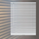 Aluminum Mini Blinds for Windows Cordless Horizontal Window Shades for Light Adjustment, Metal Venetian Blinds Waterproof for Bedroom, Bathroom, 22" W x 48" H, White