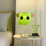 Star Wars The Mandalorian “The Child” Plush Shade Table Lamp ,Green Kids Bedroom & Playroom Lighting Décor