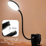 Dorm Room Essential Clip on Light, 3 Color Portable Desk Light Mini Clip Lamp, Battery Operated Small Desk Lamp with Clamp, Lightweiht Reading Lights for Books Bunk Bed Headboard Girls Guys Boys Black