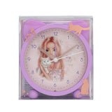 Depesche TOPModel Blooming Kitty 14063 Children's Alarm Clock with Model Cat Motif Silent Clock with Light Function Purple