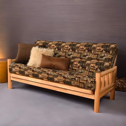 Futon Cover Only UpNorth Premium Fabric Collection Fits 6-8 inch Futon Mattress Full Size (Wildlife Resort)