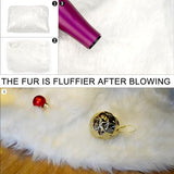 36Inch White Christmas Tree Skirt- Faux Fur Plush Skirt Christmas Tree Decoration Holiday Party Indoor Outdoor Christmas Decorations for Merry Christmas