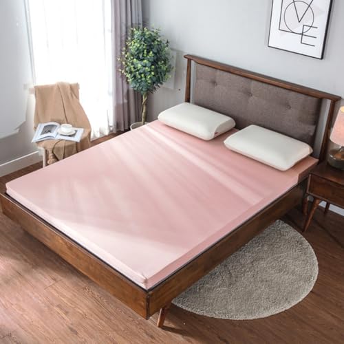 Pink,80x190cm/31x75,Traditional Japanese Futon Cover Shikibuton Floor Futon Mattress Soft Skin-Friendly Protective Cover with Zipper Dust Cover Machine Wash Up to 3-8cm Deep