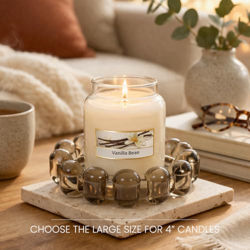 Home Collection Original Clear Glass Large Bubble Candle Dish