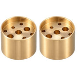 Thinp 2 Pcs Brass Incense Cone Holder, Copper Incense Stick Holders with 9 Holes Small Incenses Burner Holder for Sticks-Incense Stand Base for Yoga Spa Room Home Office (0.8" Dia, 0.6" Tall)