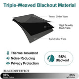 ChrisDowa Grommet Blackout Curtains for Bedroom and Living Room - 2 Panels Set Thermal Insulated Room Darkening Curtains (Dark Grey, 42 x 63 Inch)