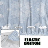 Armless Sofa Cover Stay in Place Futon Cover with Elastic Bottom Stain-Resistant Non-Slip Sofa Bed Slipcover Spandex Elastic Furniture Protector, Light Blue Floral Pattern