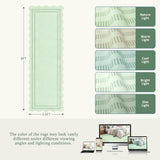 Scalloped Washable 2.6x8 Kitchen Hallway Runner Rug
