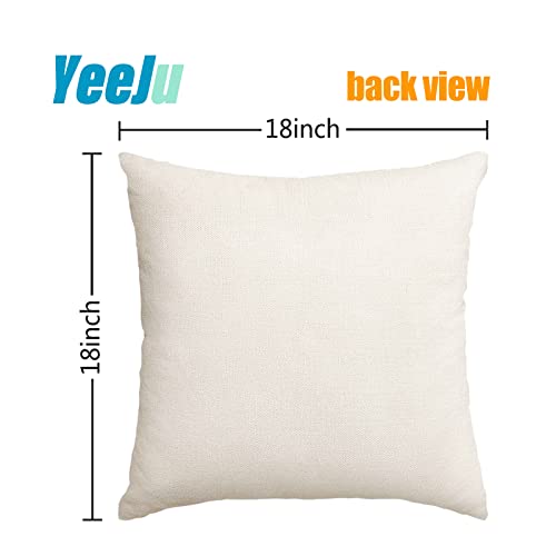YeeJu Set of 4 Patriotic Throw Pillow Covers 18x18 4th of July Pillow Covers American Flag Fourth of July Memorial Day Independence Day Red White Blue Veteran Pillow Cases for Home Outdoor Decoration