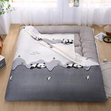 EFELIM Cotton Futon Mattress Cover King Queen Full Size, L Shape Zipper Japanese Floor Mattress Futon Cover RV Mattress Futon Slipcovers (Deer,Queen:150x200cm/59x78in)