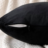 VAKADO 20x20 Black Pillow Covers Decorative Velvet Cozy Soft Solid Square Throw Cushion Cases Home Decor for Couch Sofa Bedroom Office Set of 2