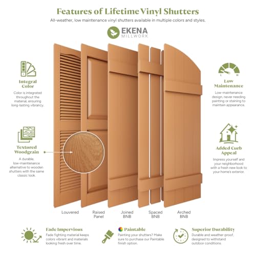 Ekena Millwork LVSAMPLECOLORS Lifetime Vinyl Shutter Sample Colors