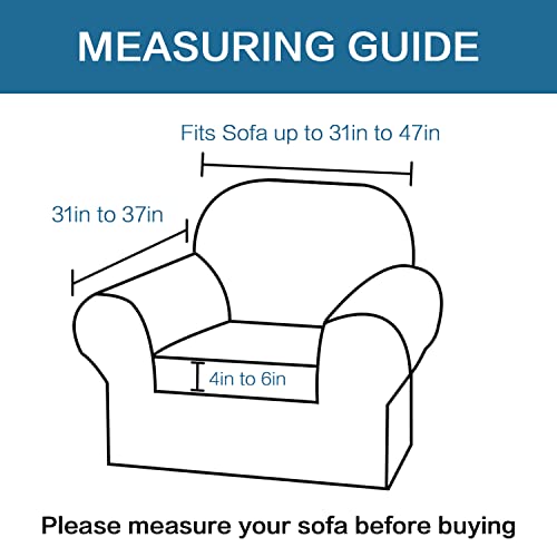 H.VERSAILTEX Stretch Sofa Covers for 3 Cushion Bundle 2 Cushion Loveseat Sofa Cover Bundle Arm Chair Cover, Dove