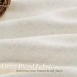 Guken Natural Cream Linen Curtains 84 inches Long for Living Room Bedroom 1 Panel Back Tab Privacy Semi Sheer Boho Farmhouse Light Filtering Window Curtain 84 Inch Length Ivory Off White Linen Drape