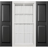 Mid America P21451002 Custom Two Equal, Raised Panel Shutter (Per Pair), 14 1/2"W x 51"H, Black