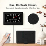 Pastigio Digital Clock, Dementia Clock with Date and Time, 10 Reminders, 6 Alarms, Auto-Dimming, Auto DST, Remote Control, Large Display Alarm Clock for Seniors