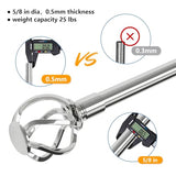 Silver Curtain Rods for Windows 66 to 120 with Cage Finials, Heavy Duty Curtain Rod with Splicing Adjustable, Decorative Curtain Rods for Outdoor Patio, Sliding Glass Door, 5/8" Diameter (Chrome)