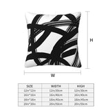 Lcokin Black and White Striped Throw Pillow Covers 18x18 in Set of 2, Decorative Abstract Art Boho Line Outdoor Pillow Case Square Cushion Covers for Farmhouse Sofa Bed Couch Living Room