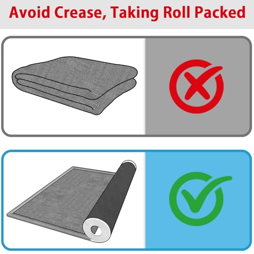 GOYLSER 12ft Hallway Runner Rugs Non Skid Washable, Absorbent Jute Kitchen Sink Rug Floor Runner Non Skid, Grey Long Laundry Room Rug Runner Mat