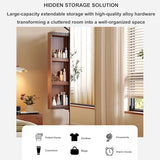 4-in-1 Full Length Mirror with Jewelry Cabinet, Makeup Organizer & Coat Rack - 360° Rotating Wood Floor Mirror, Space-Saving Dressing Mirror for Bedroom & Entryway