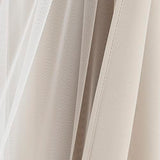 Bujasso Beige 80% Blackout Curtains with Sheer Overlay Mix and Match Double Layer Thermal Insulated Window Panels 84 inch for Living Room Bedroom Beige Drapes with Tiebacks Grommet Top 54" Wx84 Lx2