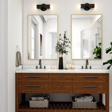 HARRITPURE 28"x20" Rectangle Mirror Bathroom Mirrors for Over Sink Framed | for Wall, Gold Framed Rectangle Mirror Aluminum Alloy Frame Wall-Mounted Horizontally/Vertically for Entryway/Bedroom/Vanity