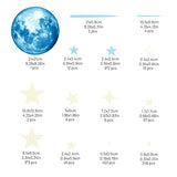 Glow in The Dark Stars for Ceiling, Starry Sky Stars and Moon Wall Decals, Space Solar System Galaxy Planets Wall Decors, for Kids Nursery Bedroom Living Room, Birthday Party Christmas