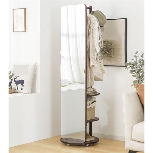 FKEE55UED Floor Full-Length Floor Mirror, Rotating, Clothing Store Coat Rack and Fitting Room Mirror