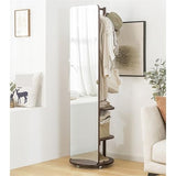 FKEE55UED Floor Full-Length Floor Mirror, Rotating, Clothing Store Coat Rack and Fitting Room Mirror