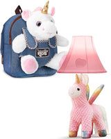 Unicorn Toddler Backpack and Table Lamp for Kids Bedroom - Gift for All Ages