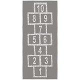 Ottomanson 2'7" x 6' Hopscotch Kids Rug - Play Mat for Playroom, Bedroom, Daycare & Classroom - Fun & Interactive Game Carpet - Durable and Non-Slip - Perfect for Learning & High-Traffic Areas, Gray