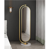 Full-Length Mirror Floor-Standing Full-Length Mirror, Rotatable Fitting Mirror, Home Dressing Mirror with Hanger Hook Storage Tray Full Length Floor Mirror (C)
