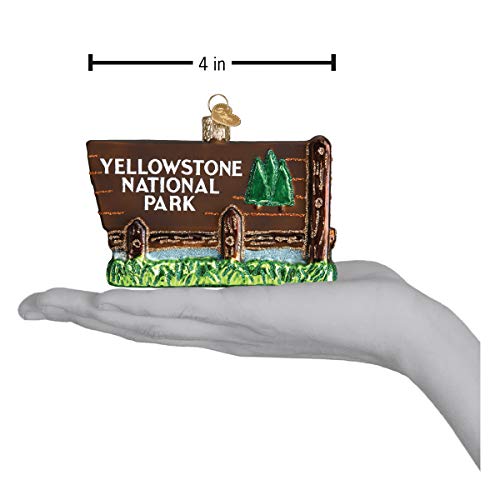 Old World Christmas Ornaments: State Parks Glass Blown Ornaments for Christmas Tree, Yellowstone National