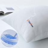 MIULEE Set of 4 Decorative Outdoor Pillows with Printed Pattern 18x18 Waterproof Throw Pillow Inserts with 90GSM Cover, Water Resistant Garden Cushion with Visible Print Design for Patio and Balcony