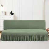 Futon Couch Cover|Futon Cover Stretch Mattress Thicken Armless Sofa with Skirt Soft Covers Non-Slip Slipcovers Washable Couch for Home