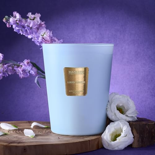 M&SENSE Linen Breeze Soy Candle, 35oz 3-Wick, Fresh Home Decor
