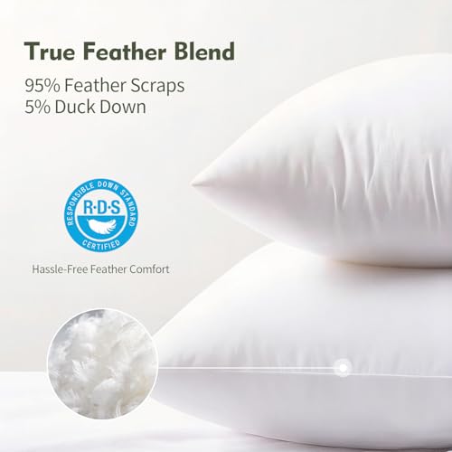 12"x20" Pillow Inserts Soft Feather Pillow Set of 1 Indoor Decorative Sofa Down Pillows Bed Pillows Couch Pillow
