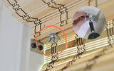2pcs Mounting L Bracket and wingnut for Woven Wood or Bamboo Shade Universal Design for Inside, Ceiling or Wall Mount Roman Fold Shade