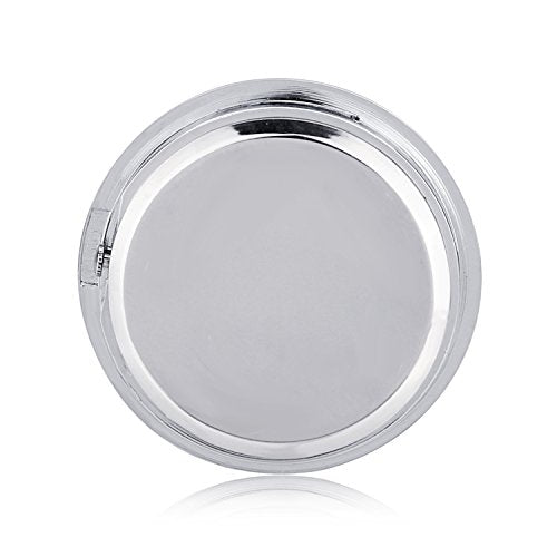 ShoppeWatch Mini Clock Insert 1 7/16" (35mm) Quartz Movement | Miniature Clock Face Insert | Small Round Fit Up White Face Silver Tone Bezel Roman Numerals CK097SL