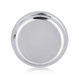 ShoppeWatch Mini Clock Insert 1 7/16" (35mm) Quartz Movement | Miniature Clock Face Insert | Small Round Fit Up White Face Silver Tone Bezel Roman Numerals CK097SL