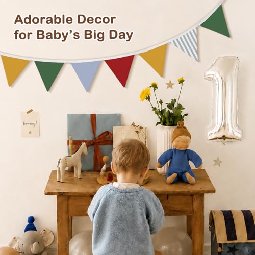Playroom Wall Decor Pennant Banner Flags 5.5Ft, Classroom Pennant Banner, Nursery Baby Girls Boys Banner Toddler Room Decor for Kids Bed Birthday Party Baby Shower