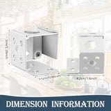 Hotop 6 Pieces 1 Inch Blind Brackets White Profile Box Mounting Iron Window Blinds Headrail Bracket Metal Low Profile Box Mounting for Window Blinds