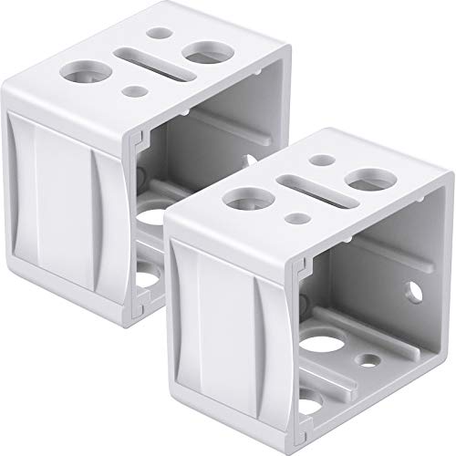 Jetec 2 Pieces 1 Inch Mini Blind Brackets White Plastic Profile Box Mounting Window Blinds Headrail Bracket Replacement