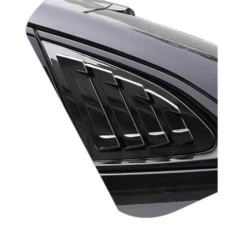 Fit for Chevrolet Malibu 2016 2017 2018 2019 2020 2021 Car Rear Window Louver Shutter Cover Side Vent Scoop Blinds Trim Exterior(Gloss Black)