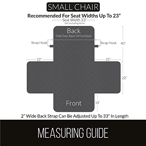 Sofa Shield® Couch Armchair Covers for Dogs, Reversible Furniture Protector with Strap, Stain and Tear Resistant Cushion Cover, 23 inch Seat, Machine Washable Slipcover Pets, Cats, Seafoam Cream