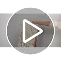 Lokeisna Macrame Wall Hanging, Woven Tapestry Beige & Dusty Rose Handmade Craft Macrame Wall Decor, Gallery & Nursery, Size 37.4” Lx27.5” W